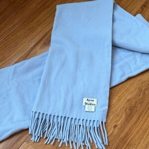Acne Studios Light Blue Fringe Scarf